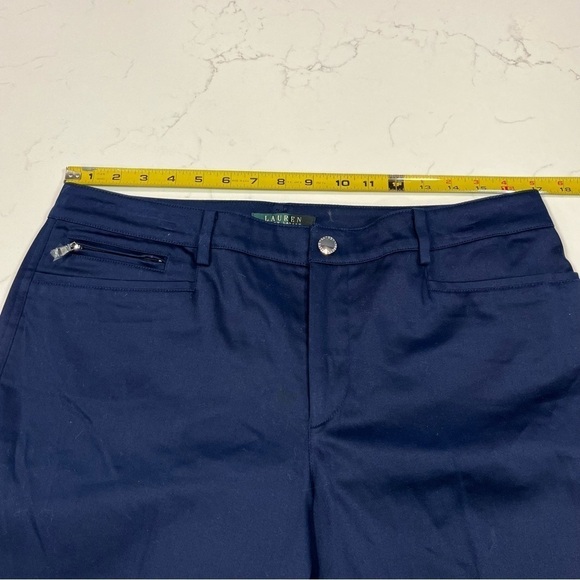 Ralph Lauren Navy Straight Leg Trousers 12 - Picture 12 of 14